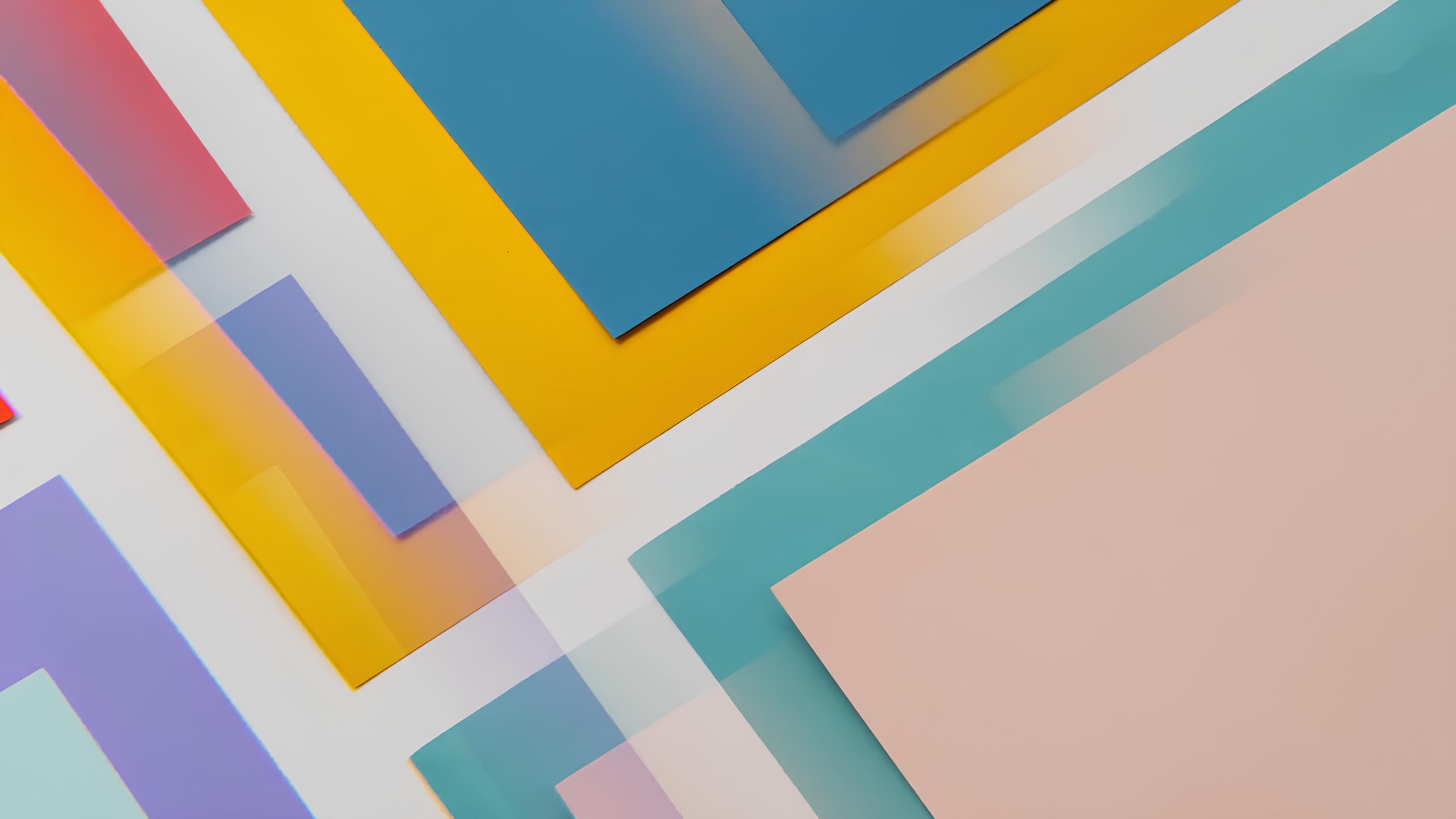 retângulos coloridos de papel